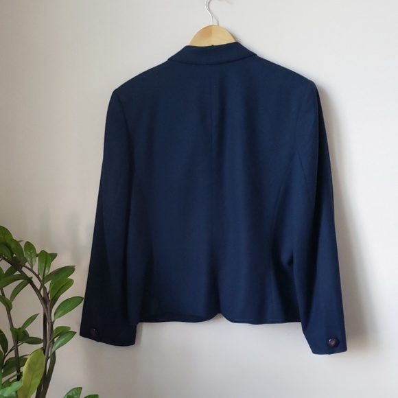 Vintage 1980s Navy Pendleton Wool Blazer Jacket - Picture 6 of 7